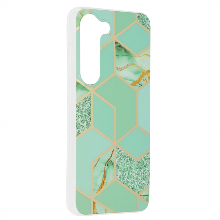 Husa Samsung Galaxy S23, Techsuit Marble Series, Green Hex [2]