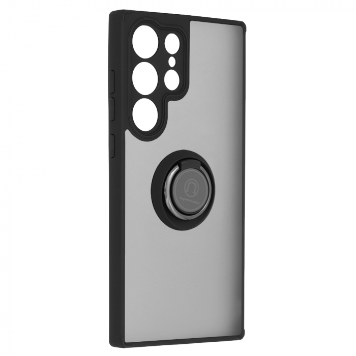 Husa Samsung Galaxy S23 Ultra cu inel suport stand magnetic, Negru [8]