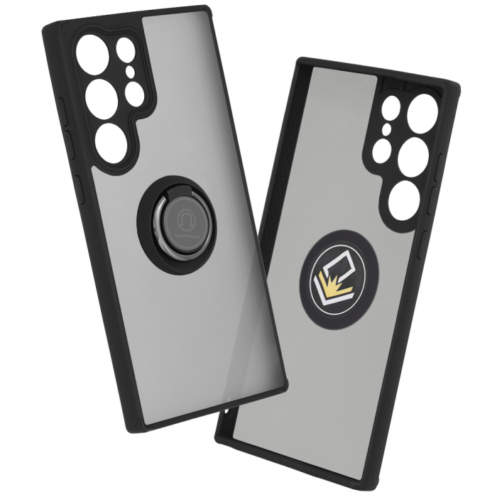 Husa Samsung Galaxy S23 Ultra cu inel suport stand magnetic, Negru [1]