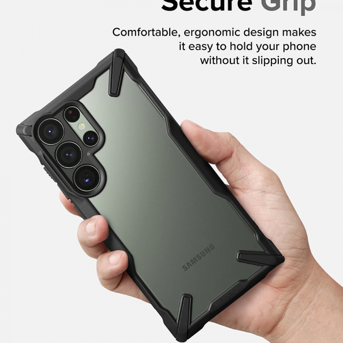 Husa Samsung Galaxy S23 Ultra, Ringke Fusion X, Black [3]