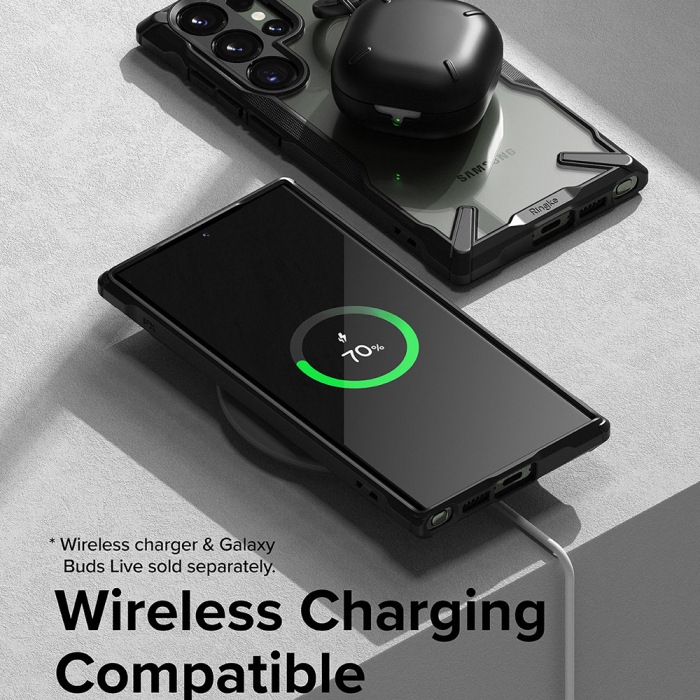 Husa Samsung Galaxy S23 Ultra, Ringke Fusion X, Camo Black [5]