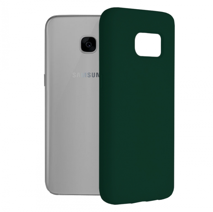 Husa Samsung Galaxy S7, Soft Edge Silicone, Dark Green [1]