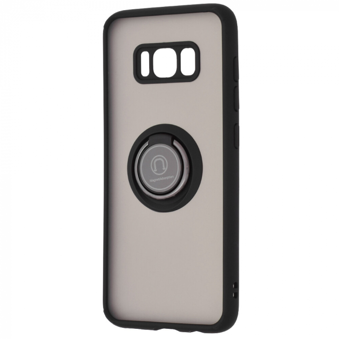 Husa Samsung Galaxy S8 Plus cu inel suport stand magnetic, Negru [3]