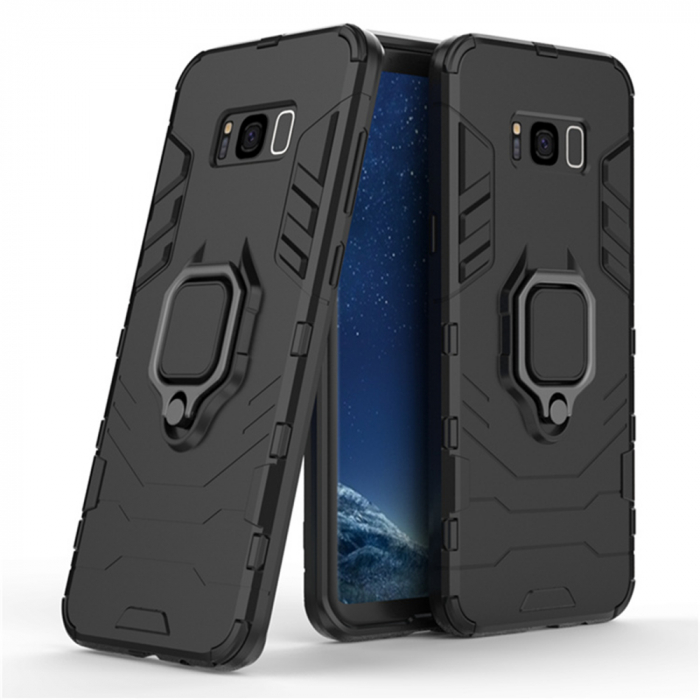 Husa Samsung Galaxy S8 Plus, Techsuit Shield Ring, Negru [10]