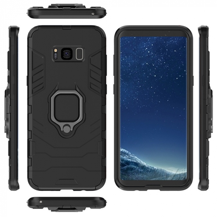 Husa Samsung Galaxy S8 Plus, Techsuit Shield Ring, Negru [11]