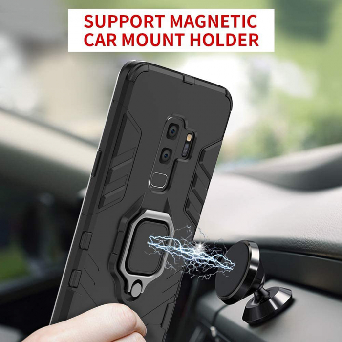 Husa Samsung Galaxy S9 Plus, Techsuit Shield Ring, Negru [10]