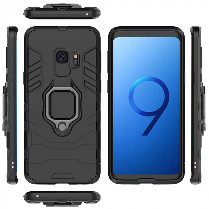 Husa Samsung Galaxy S9, Techsuit Shield Ring, Negru [11]