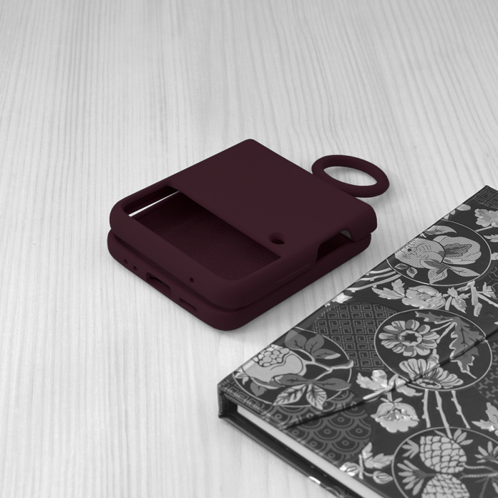 Husa Samsung Galaxy Z Flip3 5G, Soft Edge Silicone, Dark Green [6]