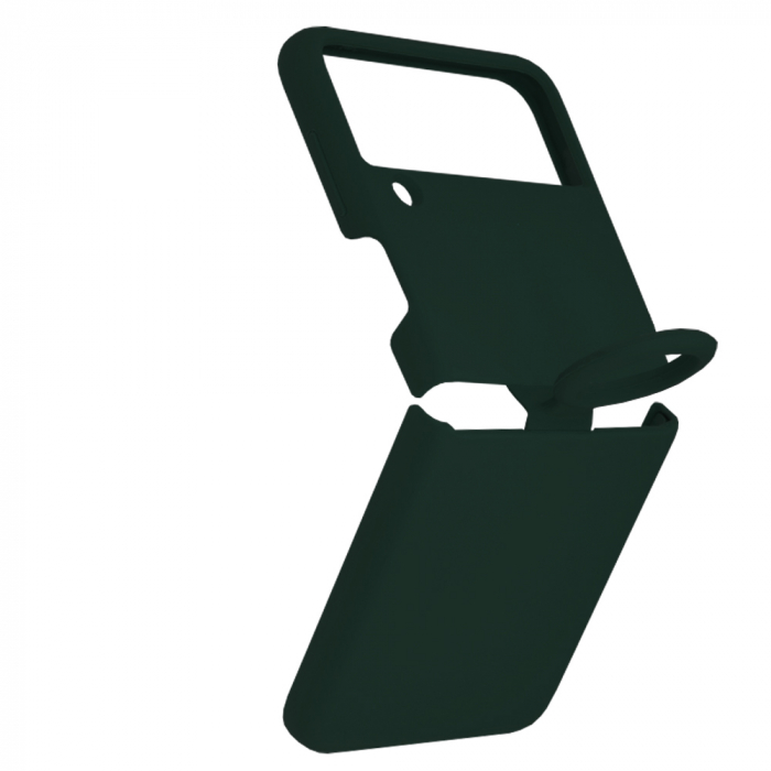 Husa Samsung Galaxy Z Flip3 5G, Soft Edge Silicone, Dark Green [2]