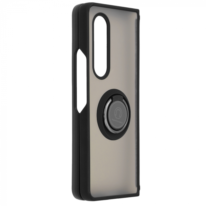 Husa Samsung Galaxy Z Fold3 5G cu inel suport stand magnetic, Negru [5]