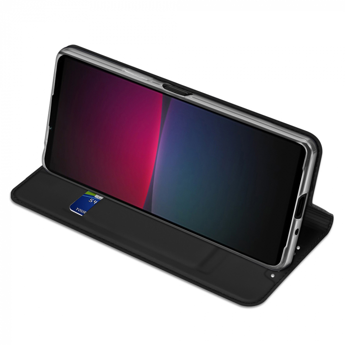 Husa Sony Xperia 10 V, Dux Ducis Skin Pro Flip Book, Negru [2]