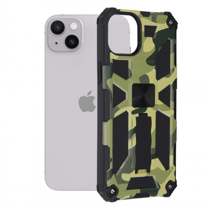 Husa Techsuit Blazor pentru iPhone 14 Plus, Camo Lime [1]