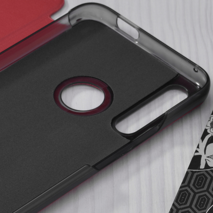 Husa tip carte Huawei P Smart Z, eFold Book View, Red [3]