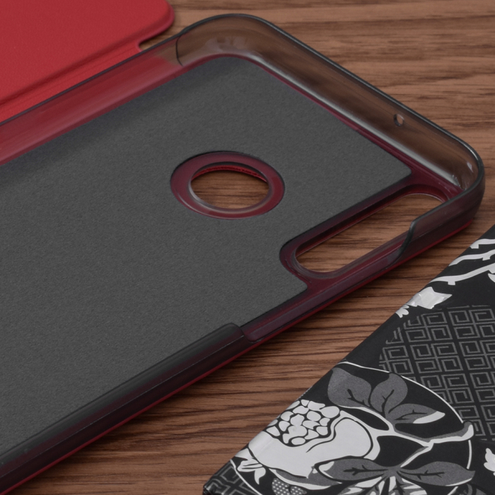 Husa tip carte Huawei P40 Lite E, eFold Book View, Red [3]