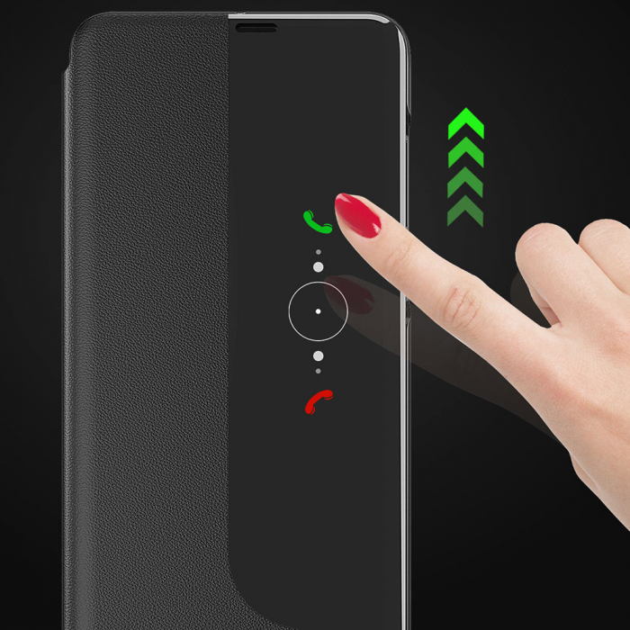 Husa tip carte Huawei P40 Pro, eFold Book View, Dark Green [6]