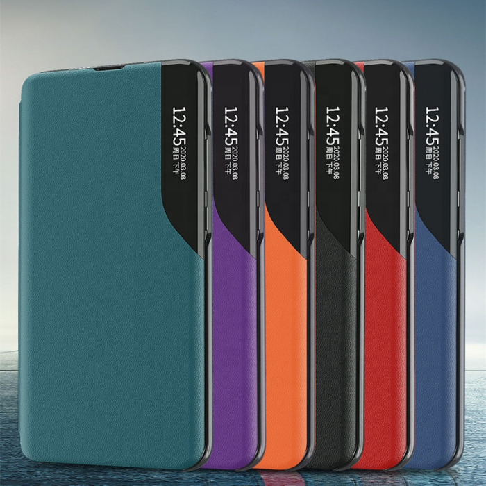 Husa tip carte iPhone 12 / 12 Pro, eFold Book View, Orange [10]