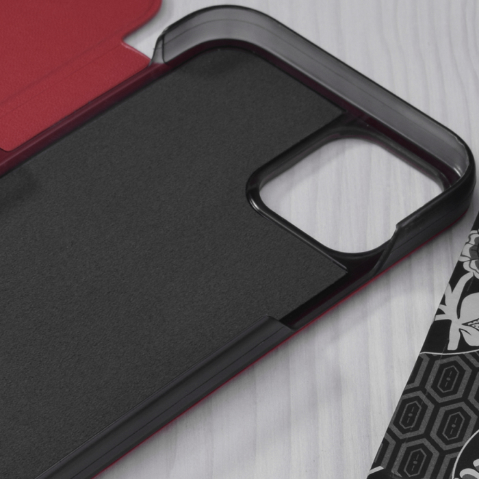 Husa tip carte iPhone 12 / 12 Pro, eFold Book View, Red [3]