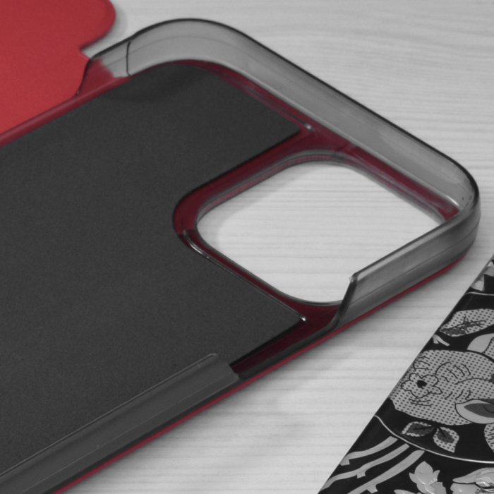 Husa tip carte iPhone 13 Pro Max, eFold Book View, Red [3]
