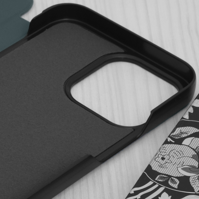 Husa tip carte iPhone 14 Pro Max, eFold Book View, Dark Green [3]