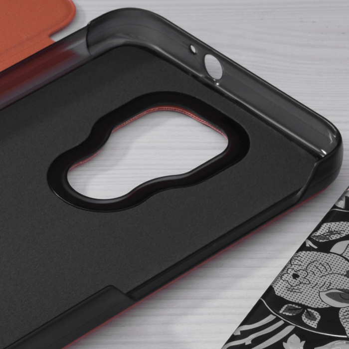 Husa tip carte Motorola Moto G9 Play, eFold Book View, Orange [3]