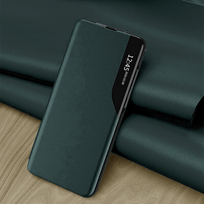 Husa tip carte OPPO A74 5G / OPPO A54 5G, eFold Book View, Dark Green [7]