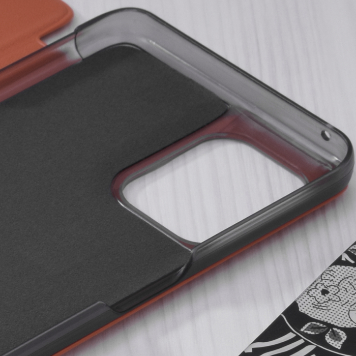 Husa tip carte OPPO Find X3 / X3 Pro, eFold Book View, Orange [3]