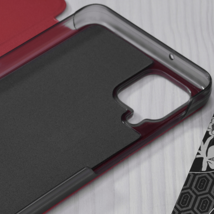 Husa tip carte Samsung Galaxy A12, eFold Book View, Red [3]