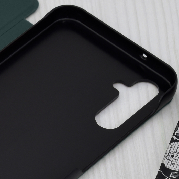 Husa tip carte Samsung Galaxy A14 4G / A14 5G, eFold Book View, Dark Green [3]