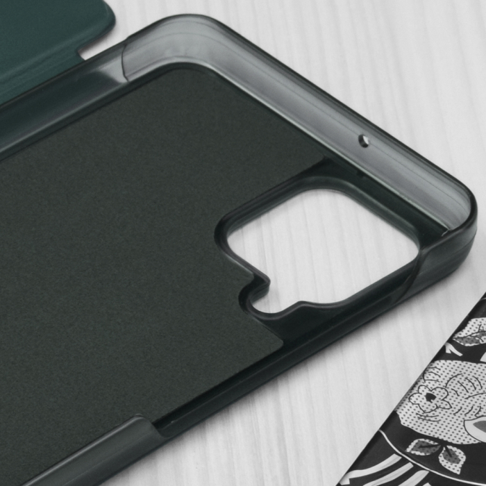 Husa tip carte Samsung Galaxy A22 4G, eFold Book View, Dark Green [3]