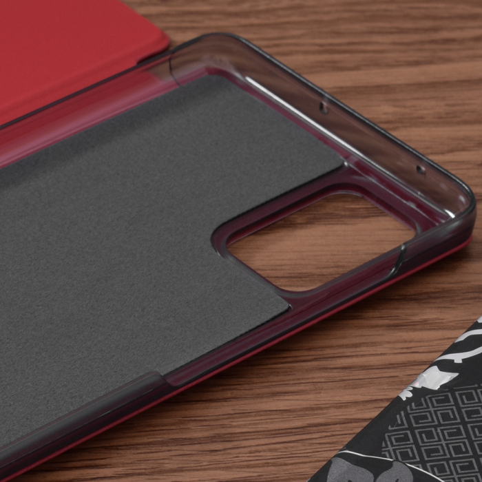 Husa tip carte Samsung Galaxy A71, eFold Book View, Red [3]