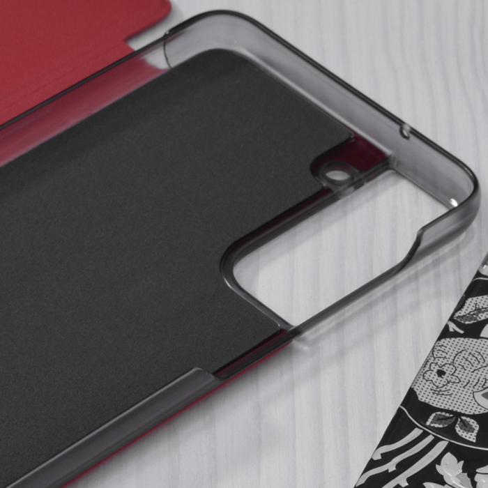 Husa tip carte Samsung Galaxy S21 FE, eFold Book View, Red [3]