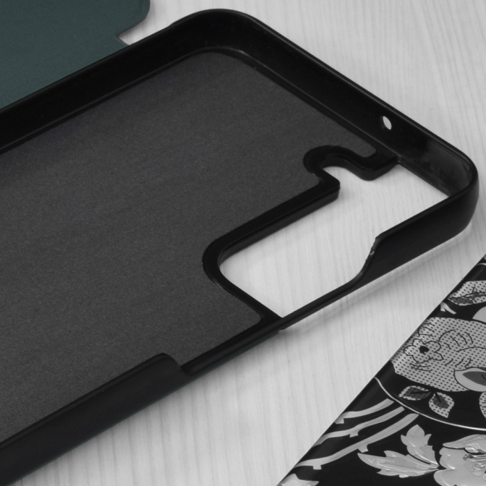 Husa tip carte Samsung Galaxy S22, eFold Book View, Dark Green [3]