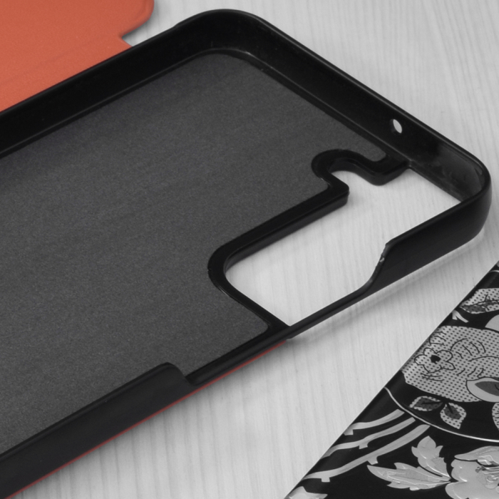 Husa tip carte Samsung Galaxy S22, eFold Book View, Orange [3]