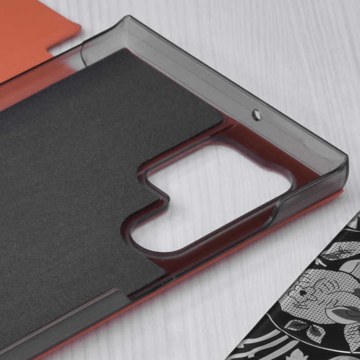 Husa tip carte Samsung Galaxy S22 Ultra, eFold Book View, Orange [3]