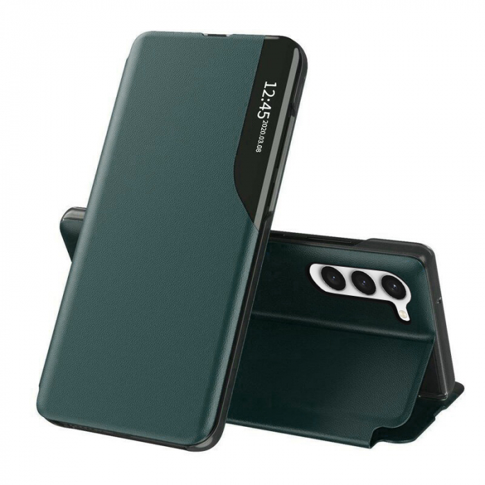 Husa tip carte Samsung Galaxy S23 Plus, eFold Book View, Dark Green [1]