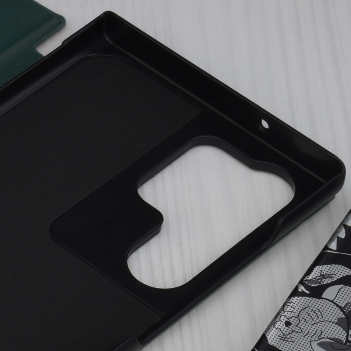 Husa tip carte Samsung Galaxy S23 Ultra, eFold Book View, Dark Green [3]