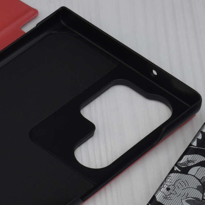 Husa tip carte Samsung Galaxy S23 Ultra, eFold Book View, Red [3]