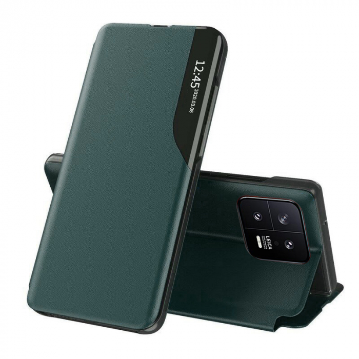 Husa tip carte Xiaomi 13 Pro, eFold Book View, Dark Green [1]