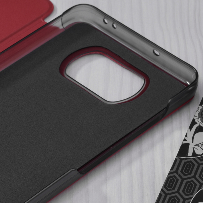 Husa tip carte Xiaomi Poco X3 NFC, eFold Book View, Red [3]