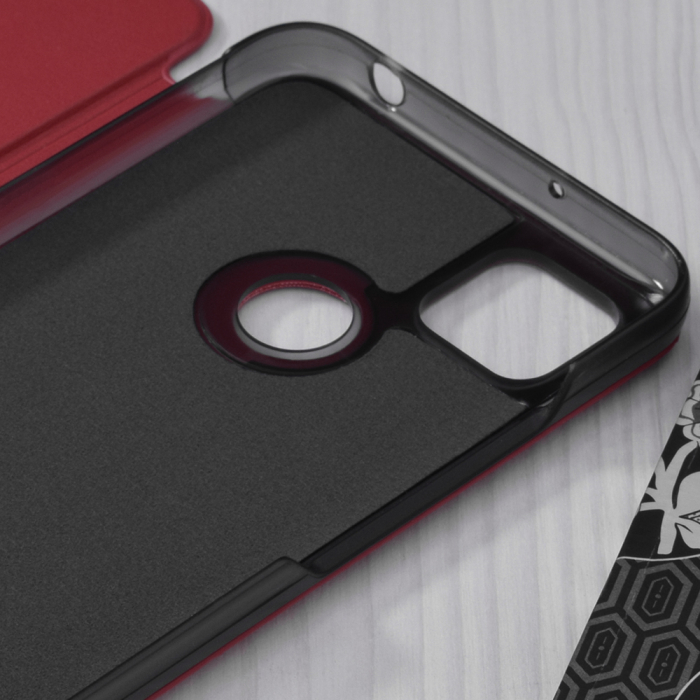 Husa tip carte Xiaomi Redmi 9C, eFold Book View, Red [3]