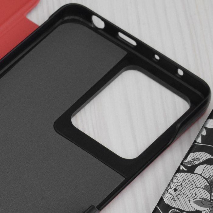 Husa tip carte Xiaomi Redmi Note 12 Pro, eFold Book View, Red [3]