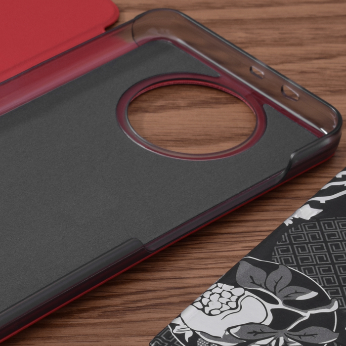 Husa tip carte Xiaomi Redmi Note 9T, eFold Book View, Red [3]