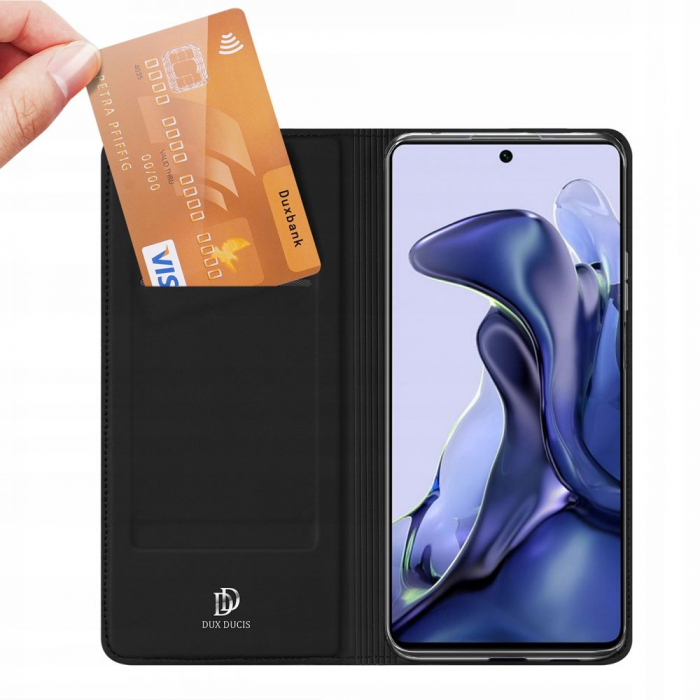 Husa Xiaomi 11T / 11T Pro, Dux Ducis Skin Pro Flip Book, Negru [7]