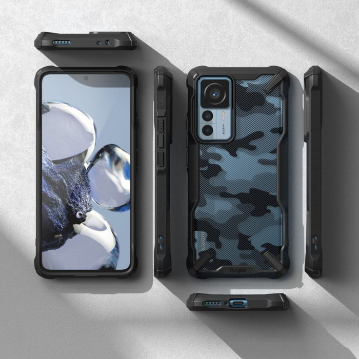 Husa Xiaomi 12T, Ringke Fusion X, Camo Black [4]