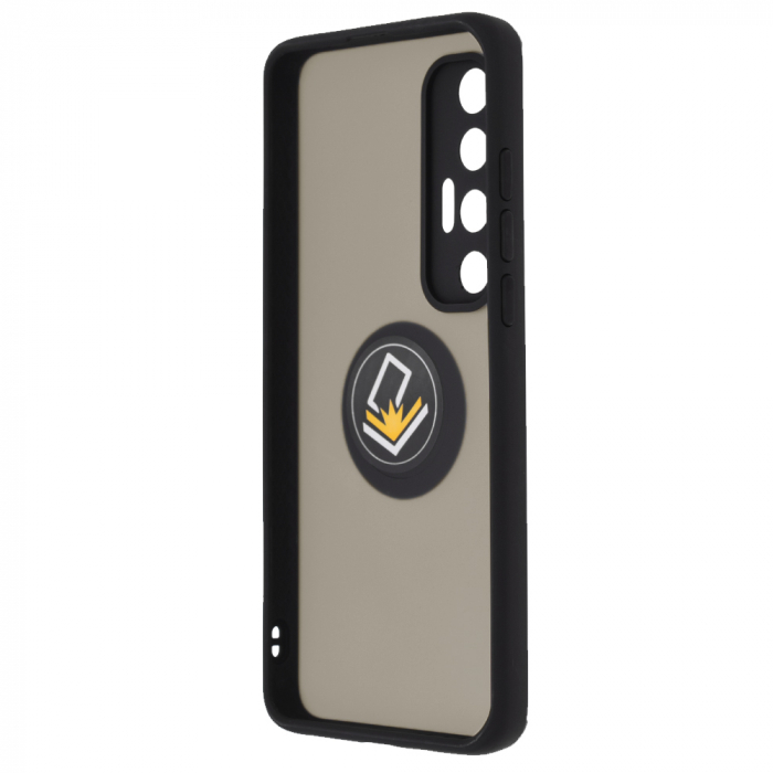 Husa Xiaomi Mi 10S cu inel suport stand magnetic, Negru [3]
