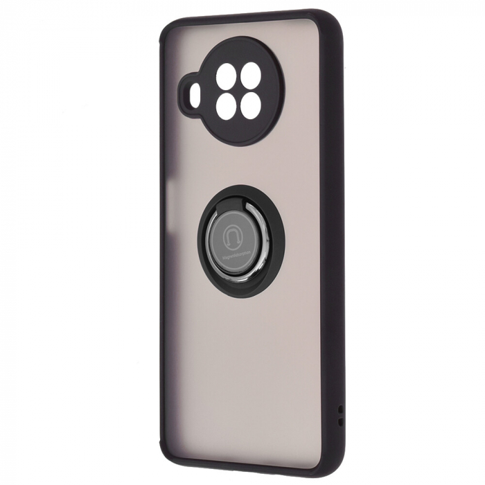 Husa Xiaomi Mi 10T Lite cu inel suport stand magnetic, Negru [3]
