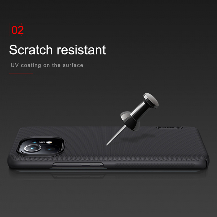 Husa Xiaomi Mi 11 Lite, Nillkin Super Frosted Shield, Negru [6]