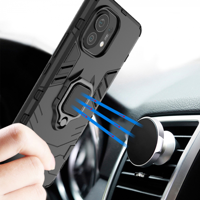 Husa Xiaomi Mi 11, Techsuit Shield Ring, Negru [9]