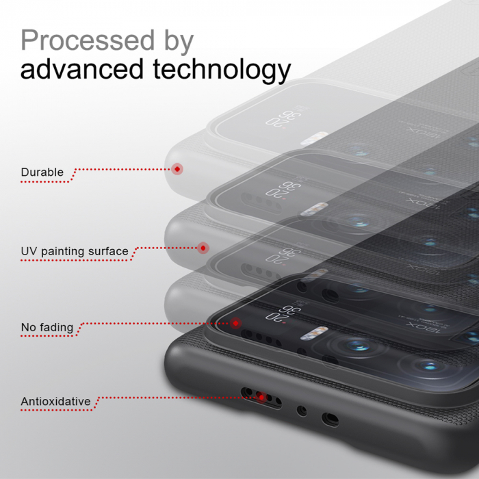 Husa Xiaomi Mi 11 Ultra, Nillkin Super Frosted Shield, Negru [2]