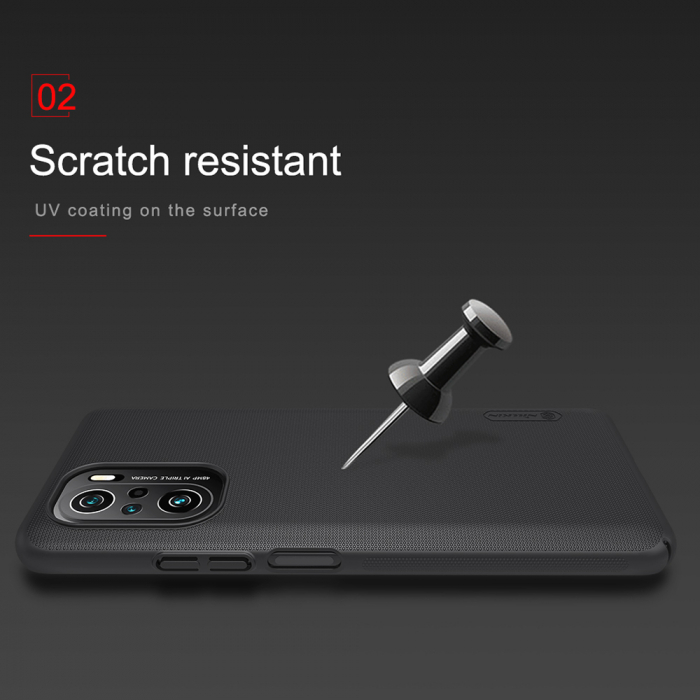 Husa Xiaomi Poco F3, Nillkin Super Frosted Shield, Negru [4]